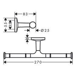 Hansgrohe AXOR Universal Circular Toilettenpapierhalter doppelt, Wandmontage, Brush... HANSGROHE-42857950 4059625387917 (Abb. 1)