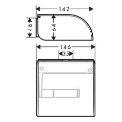 Hansgrohe AXOR Universal Circular Toilettenpapierhalter, Deckel, 142x64mm, Brushed ... HANSGROHE-42858340 4059625388839 (Abb. 1)