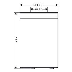 Hansgrohe AXOR Universal Circular Abfalleimer, 5L, 267x180x180mm, Chrom... HANSGROHE-42872000 4059625367735 (Abb. 1)