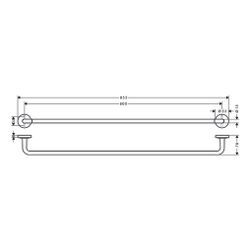 Hansgrohe AXOR Universal Circular Badetuchhalter 855mm, 800mm Bohrabstand, Metall, ... HANSGROHE-42880830 4059625387597 (Abb. 1)