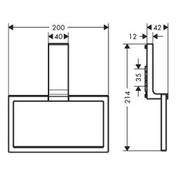 Hansgrohe AXOR Universal Rectangular Handtuchring, schwenkbar, Metall, Polished Red... HANSGROHE-42623300 4059625423431 (Abb. 1)
