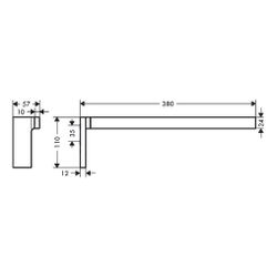 Hansgrohe AXOR Universal Rectangular Handtuchhalter, 380mm, Metall, Brushed Bronze... HANSGROHE-42626140 4059625423288 (Abb. 1)