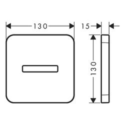 Hansgrohe Rosette softsquare für AXOR ShowerSolutions, Metall, Wandmontage, Chrom... HANSGROHE-35214000 4059625428733 (Abb. 1)