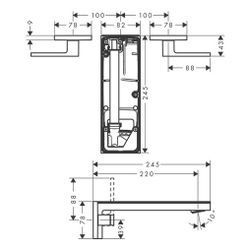Hansgrohe AXOR MyEdition 3-Loch Waschtischarmatur UP, 5l/min, für Wandmontage, Ausl... HANSGROHE-47082300 4059625502600 (Abb. 1)
