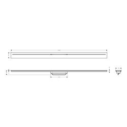 Hansgrohe AXOR Drain Fertigset Duschrinne 1200mm, 53l/min, Polished Black Chrome... HANSGROHE-42524330 4059625496435 (Abb. 1)