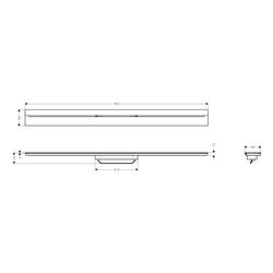 Hansgrohe AXOR Drain Fertigset Duschrinne 900mm zur Wandmontage, 55l/min, Mattschwa... HANSGROHE-42527670 4059625480779 (Abb. 1)