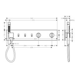 Hansgrohe AXOR ShowerComposition Thermostatmodul 540x110mm, Unterputz für 3 Verbrau... HANSGROHE-12572950 4059625500170 (Abb. 1)