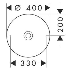 Hansgrohe AXOR Aufsatzwaschtisch Suite Rund, 400x105x400mm, ohne Hahnloch, Überlauf... HANSGROHE-42001000 4059625450451 (Abb. 1)