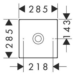 Hansgrohe AXOR Aufsatzwaschtisch Suite Quadratisch, 285x105x285mm, ohne Hahnloch, Ü... HANSGROHE-42002300 4059625503072 (Abb. 1)