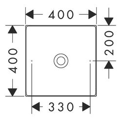 Hansgrohe AXOR Aufsatzwaschtisch Suite Quadratisch, 400x95x400mm, ohne Hahnloch, Üb... HANSGROHE-42003300 4059625502983 (Abb. 1)