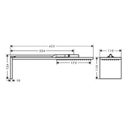 Hansgrohe AXOR ShowerComposition Kopfbrausemodul, 11,2l/min, 110x220mm, 1jet, Brush... HANSGROHE-12592250 4059625499603 (Abb. 1)
