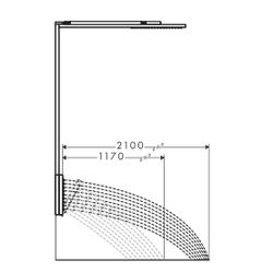 Hansgrohe AXOR ShowerComposition Duschpaneel, Thermostat, Kopfbrause 110x220mm, 1je... HANSGROHE-12595670 4059625489154 (Abb. 1)