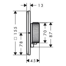 Hansgrohe AXOR ShowerSelect ID Thermostat HighFlow Unterputz, 27l/min, softsquare, ... HANSGROHE-36775800 4059625542934 (Abb. 1)