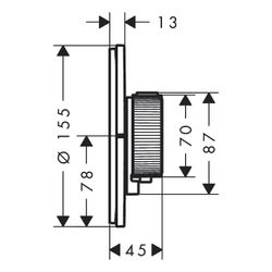 Hansgrohe AXOR ShowerSelect ID Thermostat Unterputz, 22,1l/min, rund für 2 Verbrauc... HANSGROHE-36750000 4059625539705 (Abb. 1)