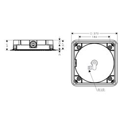 Hansgrohe AXOR Citterio C Kopfbrause 270x270mm, 1jet, PowderRain Deckenintegriert, ... HANSGROHE-28814670 4059625796245 (Abb. 1)