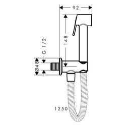 Hansgrohe AXOR Bidette Showers Handbrause 1jet rund für KW, Brausehalter, Brausesch... HANSGROHE-29240800 4059625634721 (Abb. 1)