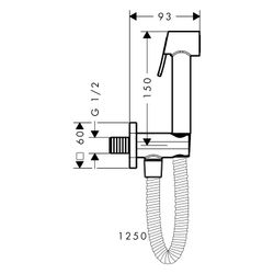Hansgrohe AXOR Bidette Showers Handbrause 1jet softsquare für KW, Brausehalter, Bra... HANSGROHE-29241340 4059625756614 (Abb. 1)