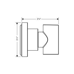 Hansgrohe AXOR Brausenhalter Citterio Porter, rund, 60x60x65mm, Metall, Brushed Bro... HANSGROHE-39525140 4011097920252 (Abb. 1)