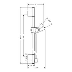 Hansgrohe AXOR Uno Brausestange 90cm, Brauseschlauch 160cm, Brushed Black Chrome... HANSGROHE-27989340 4011097895352 (Abb. 1)