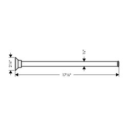 Hansgrohe AXOR Montreux Handtuchhalter einarmig, 433mm, Brushed Nickel... HANSGROHE-42020820 4011097516165 (Abb. 1)