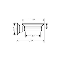 Hansgrohe AXOR Montreux Seifenschale, 107x54x131mm, Porzellan/Metall, Polished Red ... HANSGROHE-42033300 4011097938233 (Abb. 1)