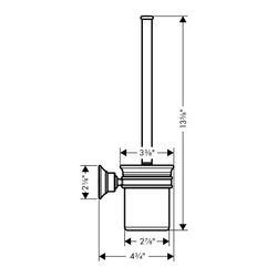 Hansgrohe AXOR Montreux Toilettenbürstenhalter Wandmontage, 35mm Bohrabstand, Metal... HANSGROHE-42035300 4011097938493 (Abb. 1)