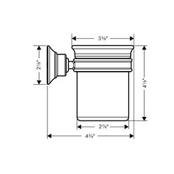 Hansgrohe AXOR Montreux Zahnputzbecher, Wandmontage, Metall/Porzellan, 106x87x121mm... HANSGROHE-42134140 4011097940243 (Abb. 1)