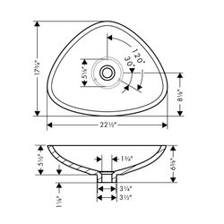 Hansgrohe Waschschüssel AXOR Massaud, Aufsatz, 144x450x570mm, Mineralguss, Weiß... HANSGROHE-42305000 4011097535319 (Abb. 1)