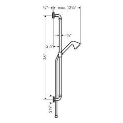 Hansgrohe AXOR Showers/Front Brauseset 90cm, Handbrause, 8,2l/min, 85 1jet EcoSmart... HANSGROHE-26023140 4011097891729 (Abb. 1)