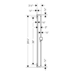 Hansgrohe AXOR Citterio E Brausestange 90cm, Brauseschlauch 160cm, Chrom... HANSGROHE-36736000 4011097789330 (Abb. 1)