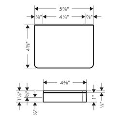 Hansgrohe AXOR Universal Softsquare Ablage 150mm, Sicherheitsglas, Brushed Brass... HANSGROHE-42840950 4059625083710 (Abb. 1)