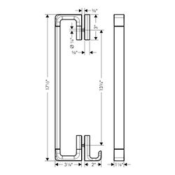Hansgrohe AXOR Universal Softsquare Duschtürgriff 444mm, Mattschwarz... HANSGROHE-42837670 4059625428412 (Abb. 1)