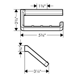 Hansgrohe AXOR Universal Softsquare Toilettenpapierhalter, Polished Black Chrome... HANSGROHE-42846330 4059625094945 (Abb. 1)