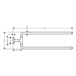 Hansgrohe AXOR Universal Circular Handtuchhalter zweiarmig, 490mm, Metall, Brushed ... HANSGROHE-42822340 4059625388396 (Abb. 1)