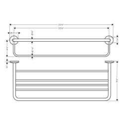 Hansgrohe AXOR Universal Circular Handtuchablage, Handtuchhalter, 655mm, Metall, Ma... HANSGROHE-42843700 4059625367605 (Abb. 1)