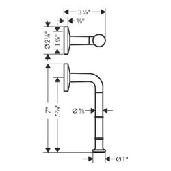 Hansgrohe AXOR Universal Circular Toilettenpapierhalter, 83mm, Metall, Mattschwarz... HANSGROHE-42856670 4059625367353 (Abb. 1)