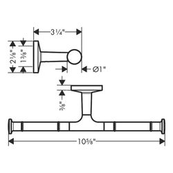 Hansgrohe AXOR Universal Circular Toilettenpapierhalter doppelt, Wandmontage, Brush... HANSGROHE-42857950 4059625387917 (Abb. 1)