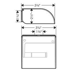 Hansgrohe AXOR Universal Circular Toilettenpapierhalter, Deckel, 142x64mm, Brushed ... HANSGROHE-42858340 4059625388839 (Abb. 1)