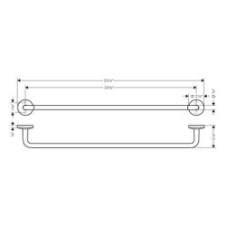 Hansgrohe AXOR Universal Circular Badetuchhalter 655mm, 600mm Bohrabstand, Metall, ... HANSGROHE-42860330 4059625387856 (Abb. 1)