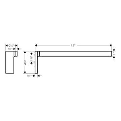 Hansgrohe AXOR Universal Rectangular Handtuchhalter, 380mm, Metall, Brushed Bronze... HANSGROHE-42626140 4059625423288 (Abb. 1)