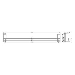 Hansgrohe AXOR Universal Rectangular Badetuchhalter 840mm, 800mm Bohrabstand, Metal... HANSGROHE-42683250 4059625424643 (Abb. 1)