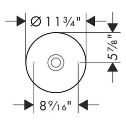 Hansgrohe AXOR Aufsatzwaschtisch Suite Rund, 300x105x300mm, ohne Hahnloch, Überlauf... HANSGROHE-42000950 4059625502877 (Abb. 1)