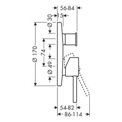 Hansgrohe AXOR Starck Einhebel-Wannenmischer Unterputz, 29l/min, Pin-Griff, Polishe... HANSGROHE-10416990 4011097859163 (Abb. 1)