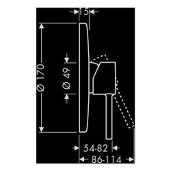 Hansgrohe AXOR Starck Einhebel-Brausemischer Unterputz, 29l/min, Pin-Griff, Brushed... HANSGROHE-10616140 4011097861869 (Abb. 1)