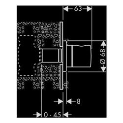 Hansgrohe AXOR Uno Absperrventil Unterputz, DN 15/20, Brushed Brass... HANSGROHE-38976950 4011097913070 (Abb. 1)