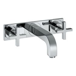Hansgrohe AXOR Citterio 3-Loch Waschtischarmatur UP für Wandm, Auslauf 226mm, Kreuz... HANSGROHE-39144000 4011097400709 (Abb. 1)