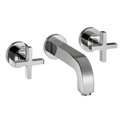 Hansgrohe AXOR Citterio 3-Loch Waschtischarmatur UP für Wandm, Auslauf 222mm, Kreuz... HANSGROHE-39143000 4011097400686 (Abb. 1)