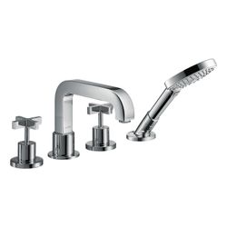 Hansgrohe AXOR Citterio 4-Loch Wannenarmatur, Wannenrandarmatur, Kreuzgriffen, Rose... HANSGROHE-39445000 4011097400785 (Abb. 1)
