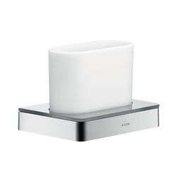 Hansgrohe AXOR Universal Softsquare Zahnputzbecher, Wandmontage, Metall/Glas, Chrom... HANSGROHE-42834000 4011097752327 (Abb. 1)