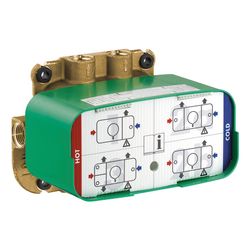 Hansgrohe AXOR One Grundkörper für Thermostatmodul Unterputz, 2 Eingänge 4 Ausgänge... HANSGROHE-45710180 4011097789309 (Abb. 1)